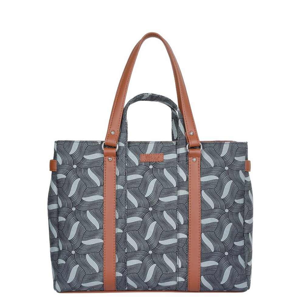 Handcrafted Olive Green Printed Fabric Shoulder Tote Bag for Ladies, Satchel Bag